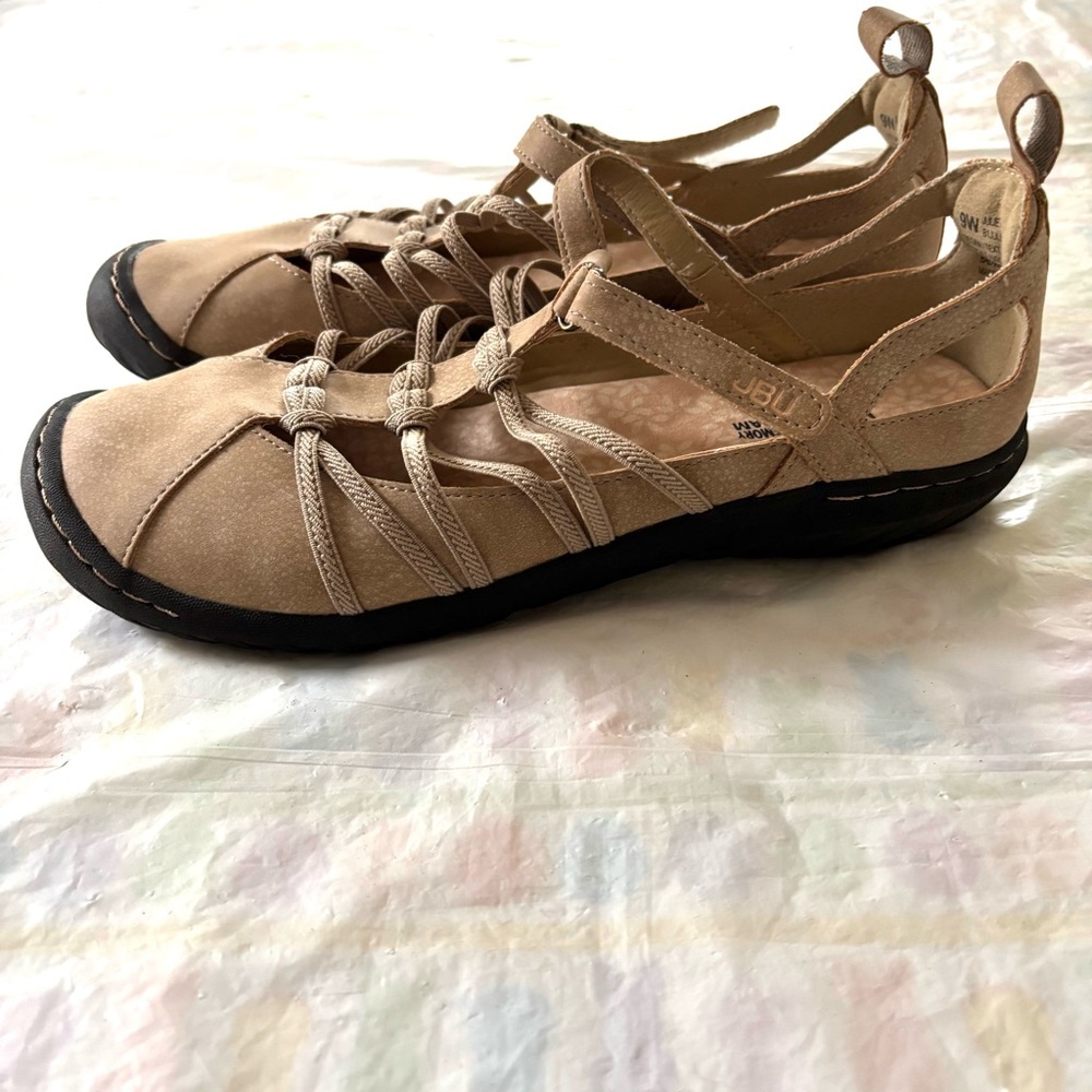 JBU Juliet casual Slip on Sandals Memory Foam SZ 9 W Worn 1X Indoors Like New - Picture 13 of 13